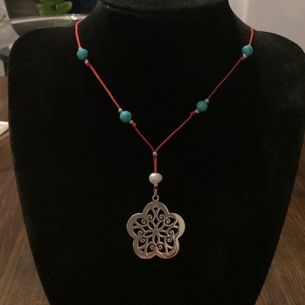 Beautiful necklace. Stainless Steel Charm. 17” NWT